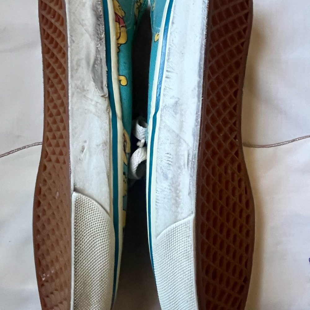 RARE Vintage Vans x Disney Teal Winnie the Pooh Sneakers - Men’s 8.5 Women’s 10 - Picture 7 of 16